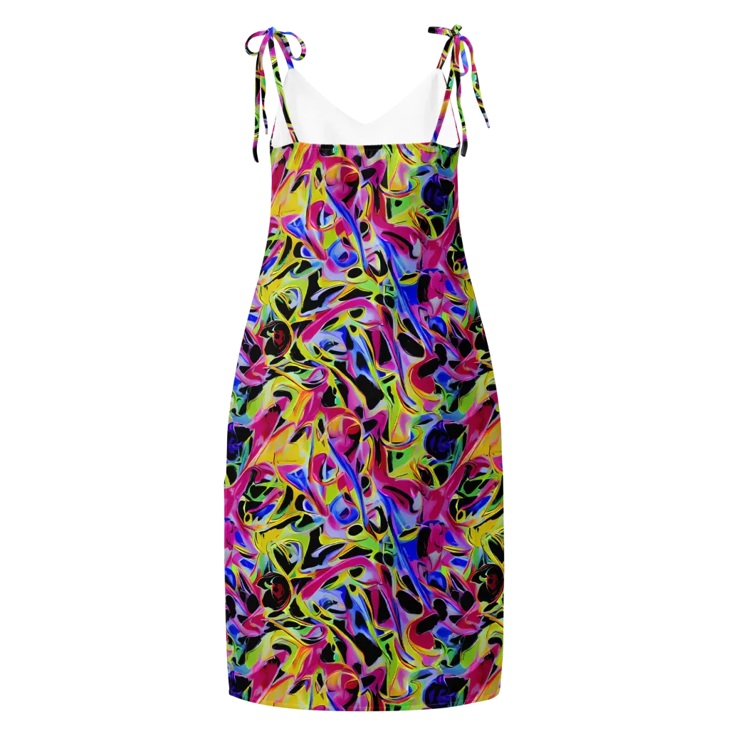 Pulse of Color on Slip Dress — Back