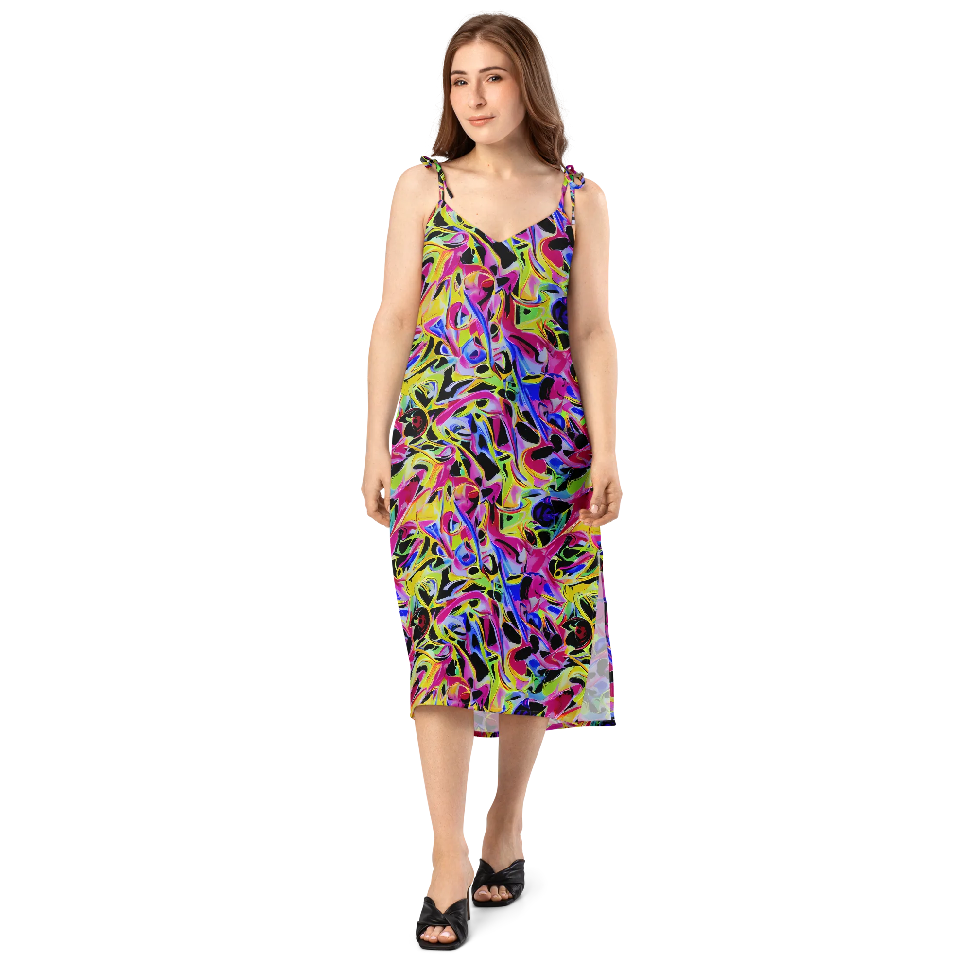 Pulse of Color on Slip Dress — Front