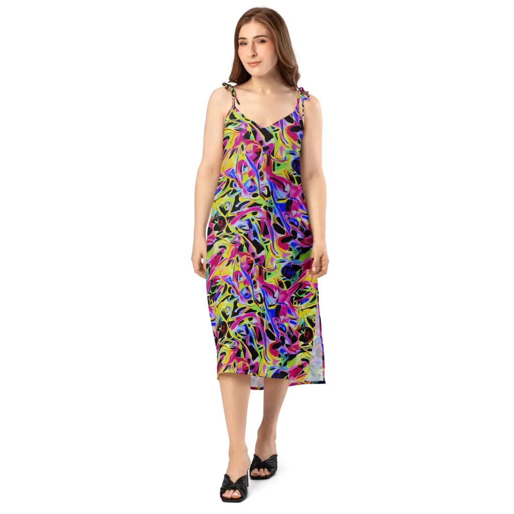Pulse of Color on Slip Dress — Front