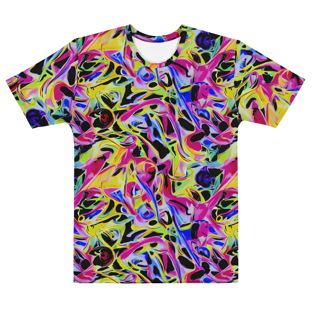 Pulse of Color on Men's Cotton Crew Neck T-Shirt — Front