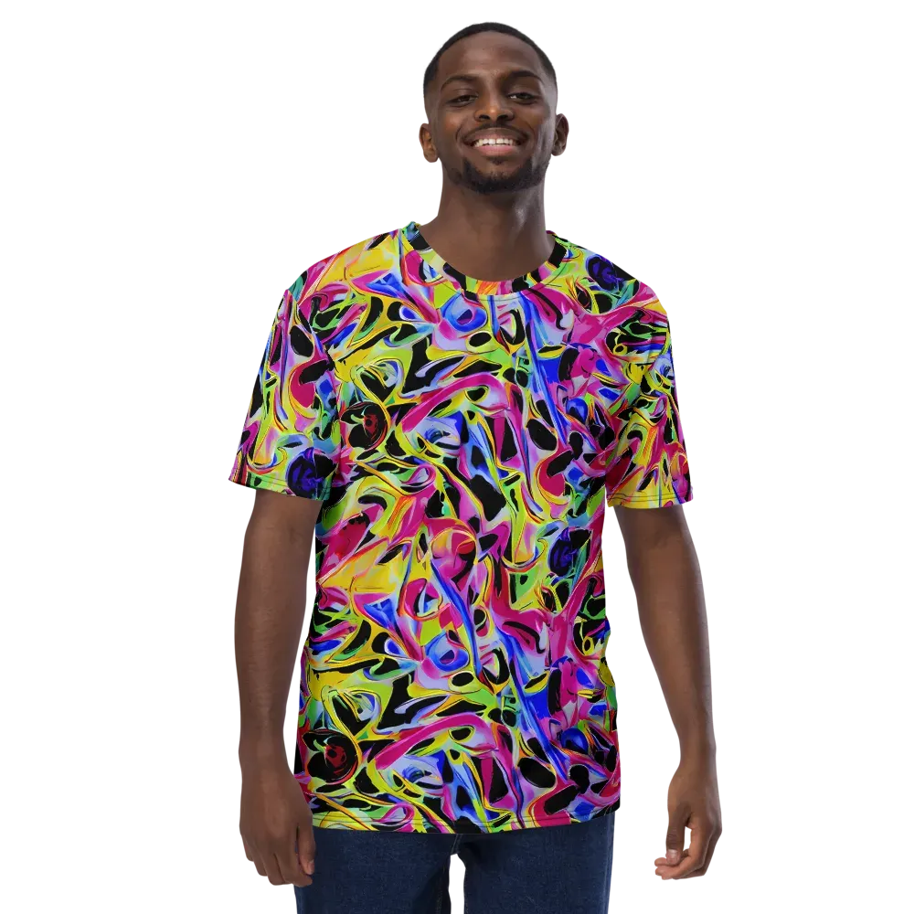 Pulse of Color on Men's Crew Neck T-Shirt — Front