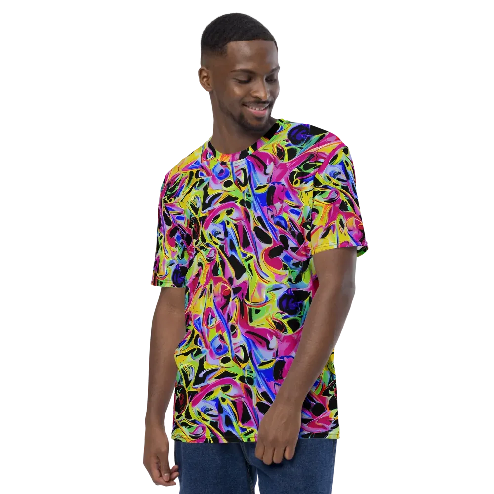 Pulse of Color on Men's Crew Neck T-Shirt — Left