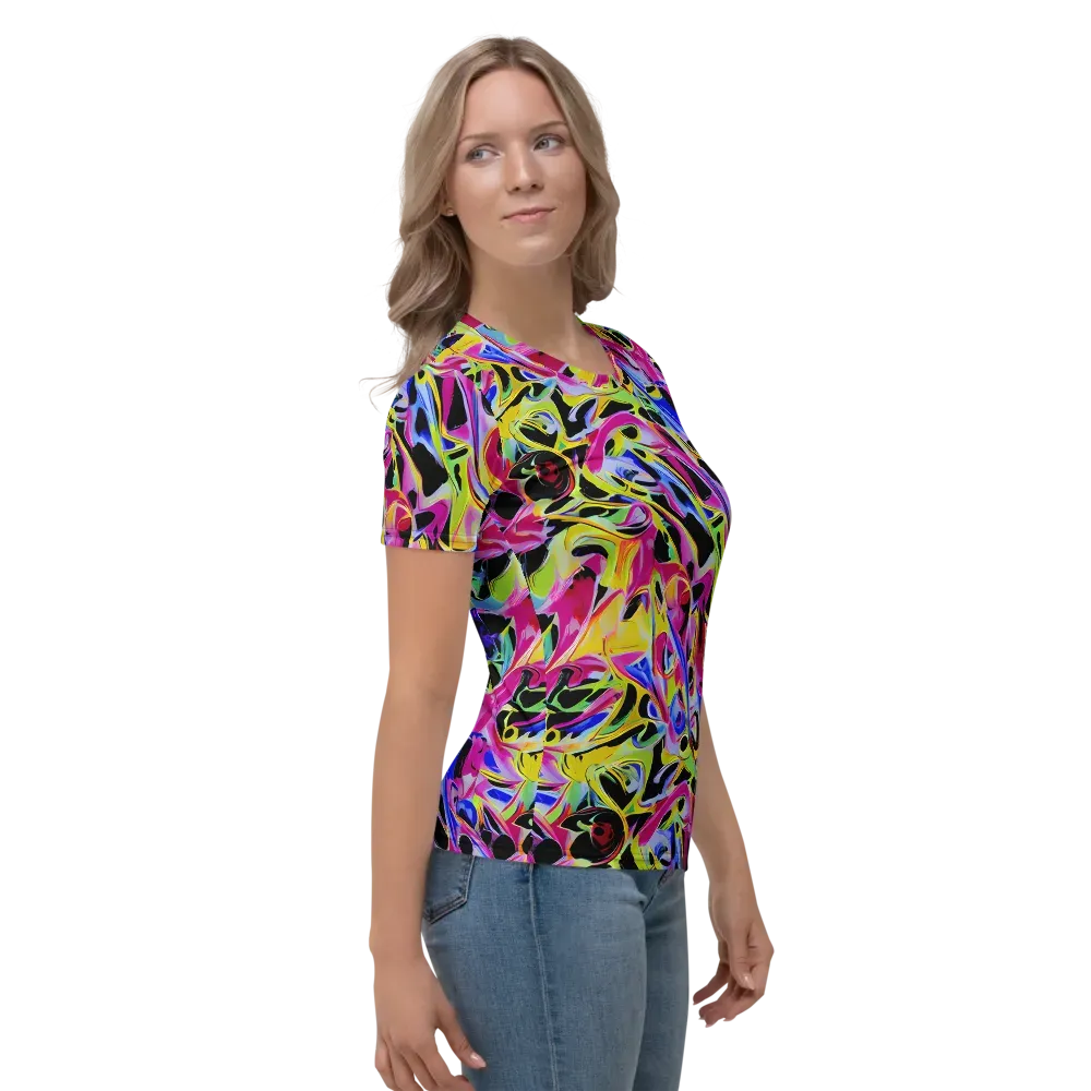 Pulse of Color on Women's Crew Neck T-Shirt — Right