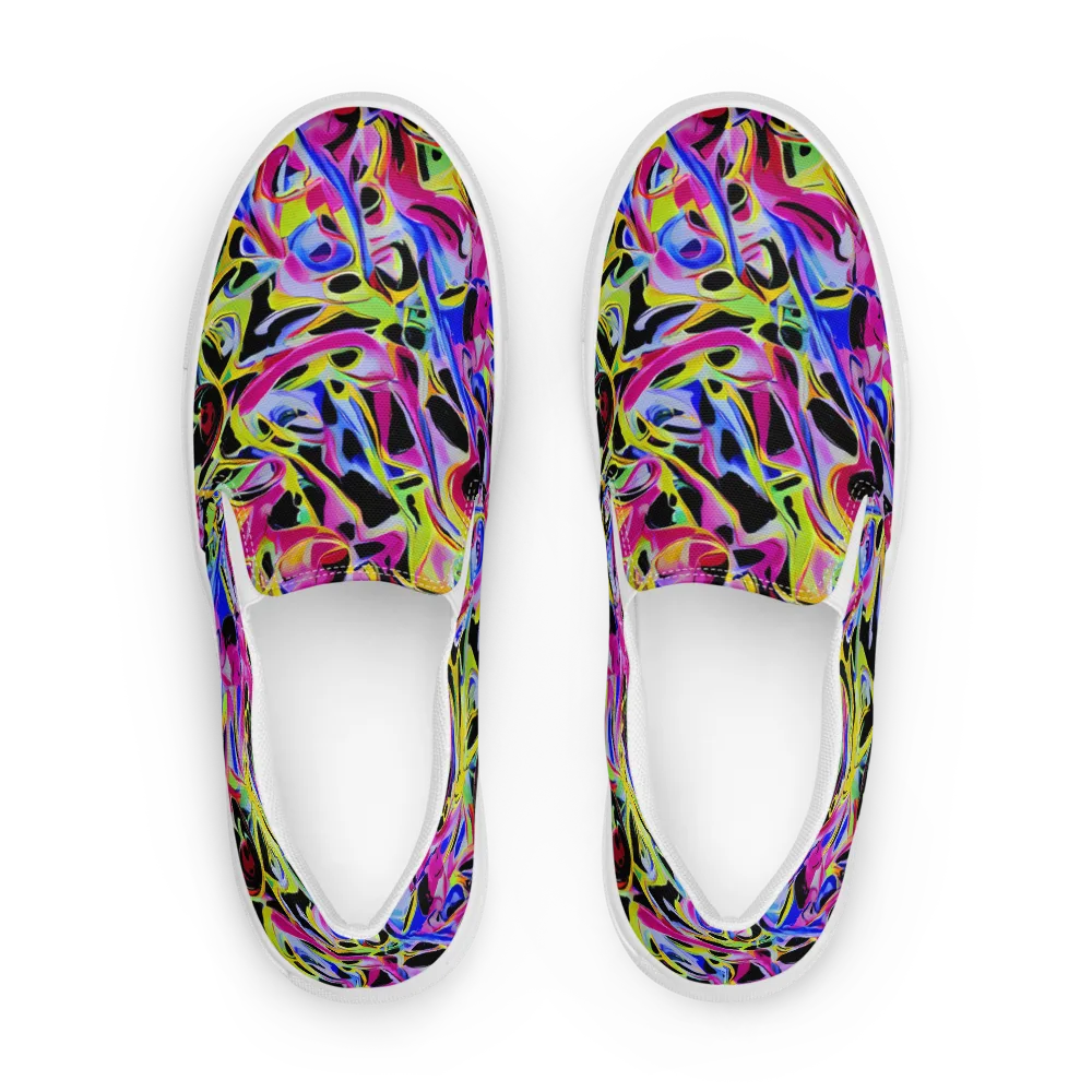 Pulse of Color on Men's Slip-On Canvas Shoes — Front