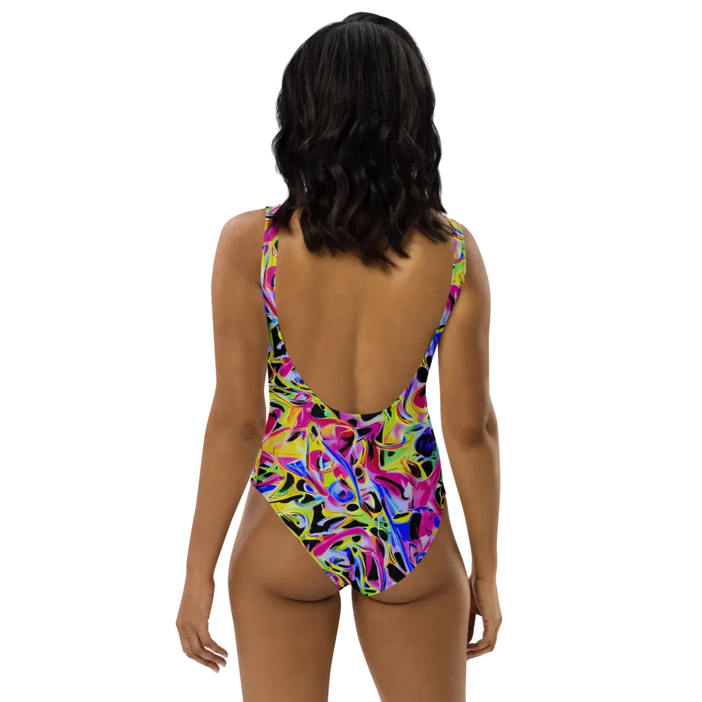 Pulse of Color on One-Piece Swimsuit — Back