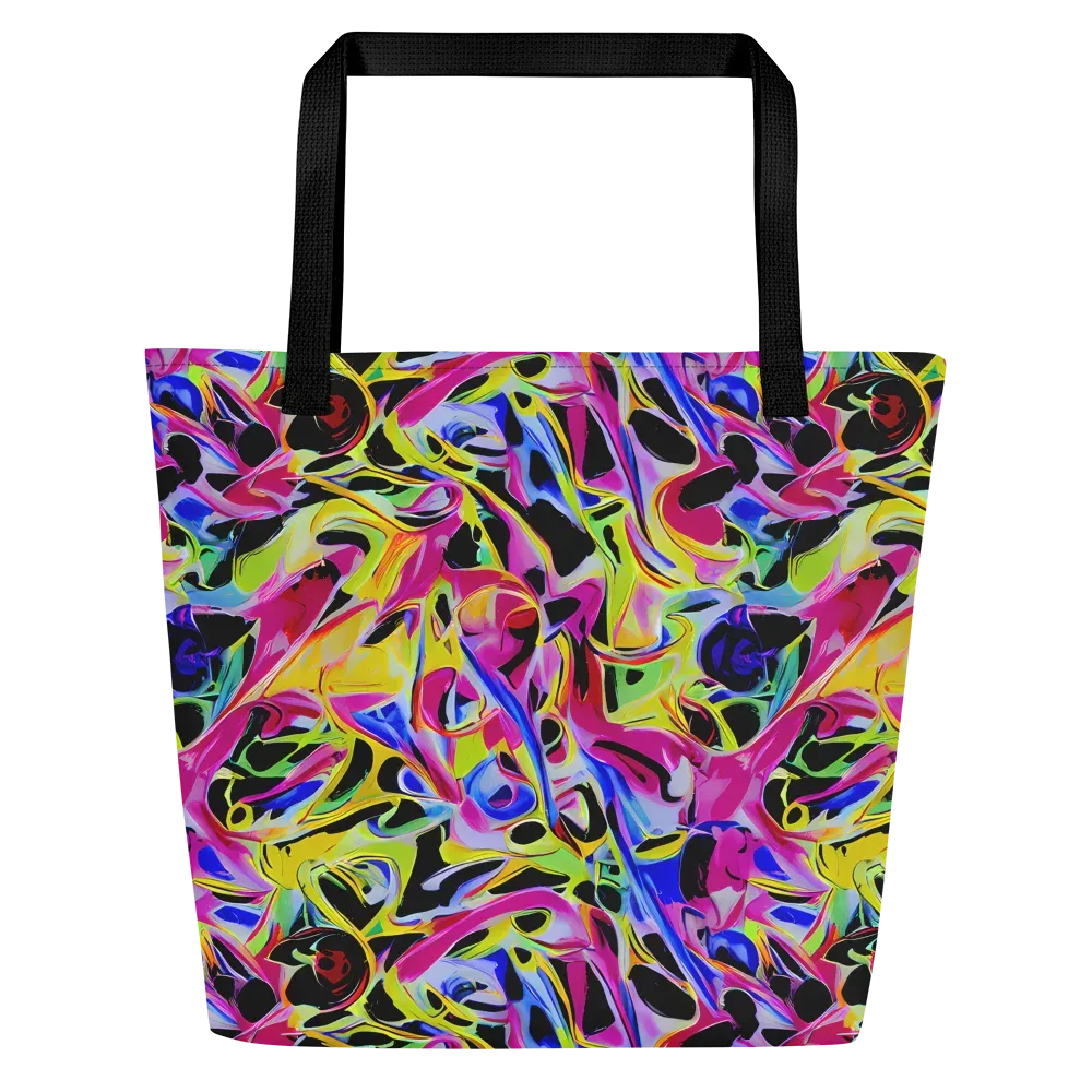 Pulse of Color on Large Tote Bag W/ Pocket — Front