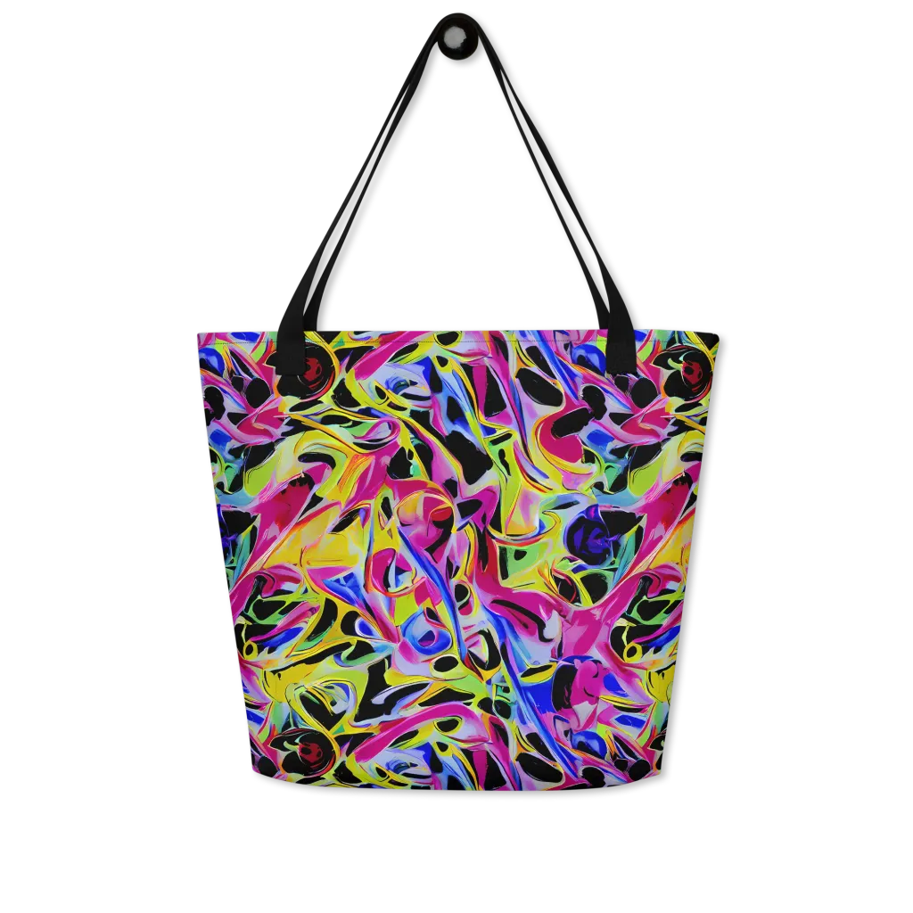 Pulse of Color on Large Tote Bag W/ Pocket — Front