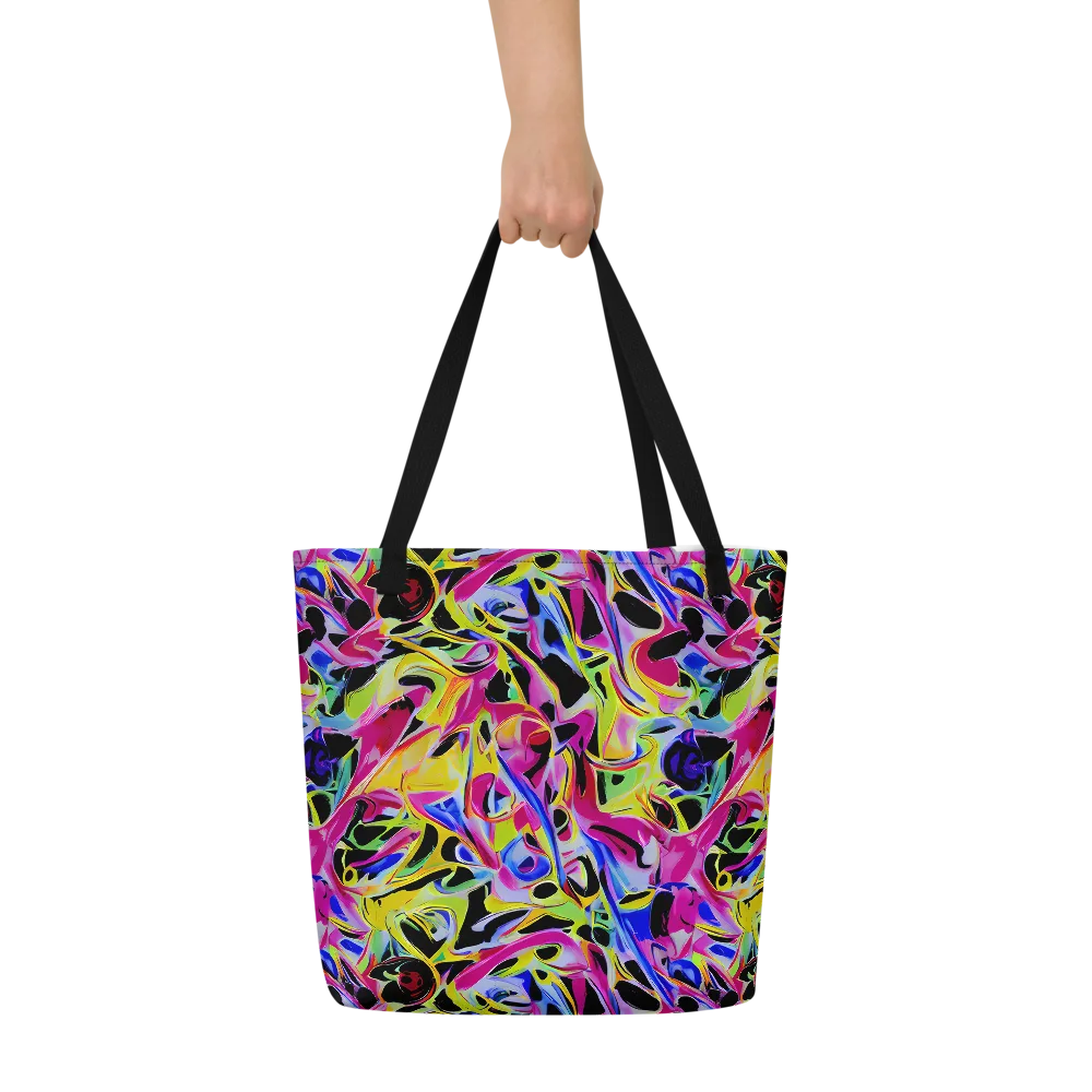 Pulse of Color on Large Tote Bag W/ Pocket — Front