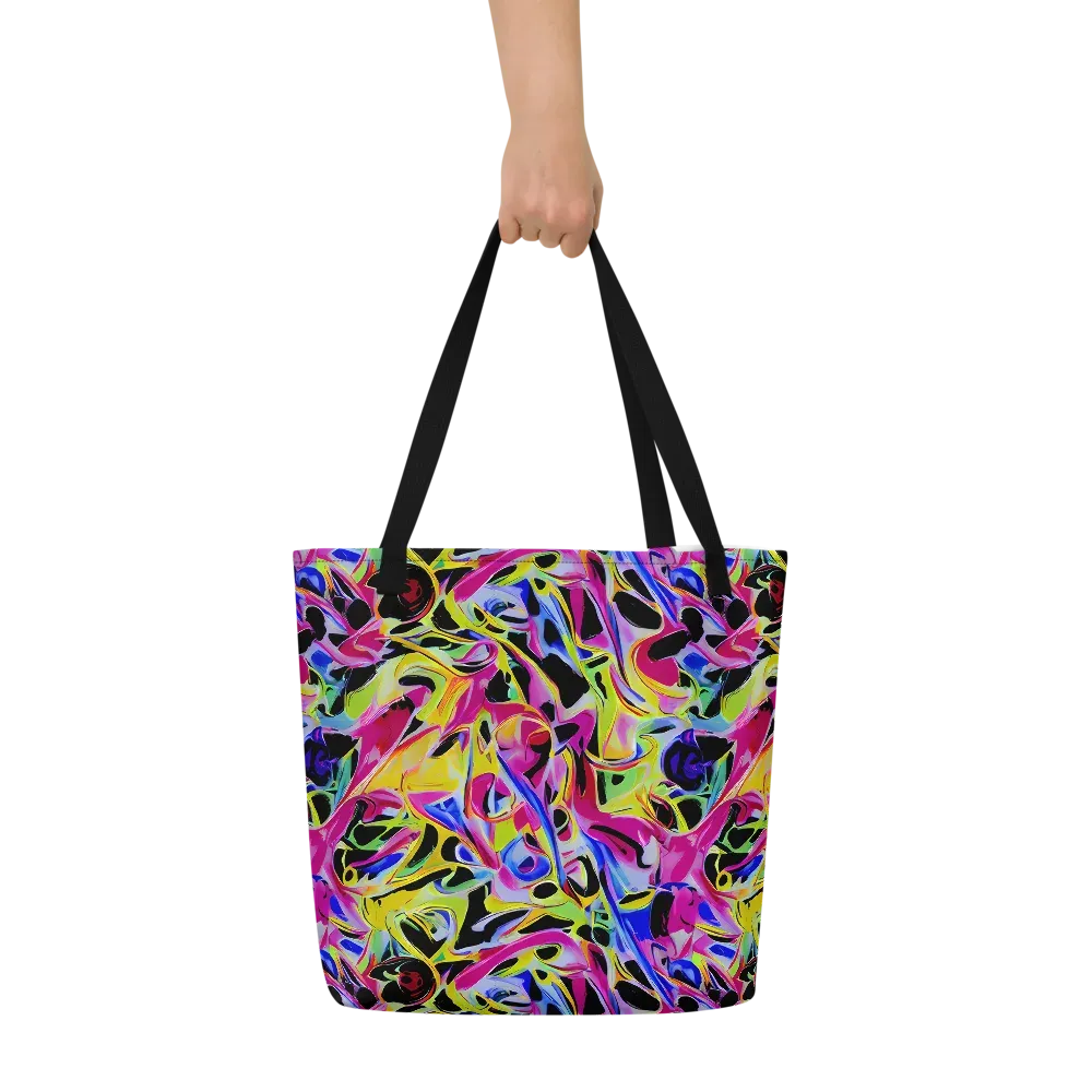 Pulse of Color on Large Tote Bag W/ Pocket — Front