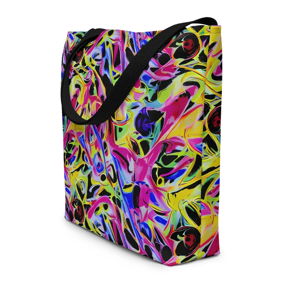 Pulse of Color on Large Tote Bag W/ Pocket — Front