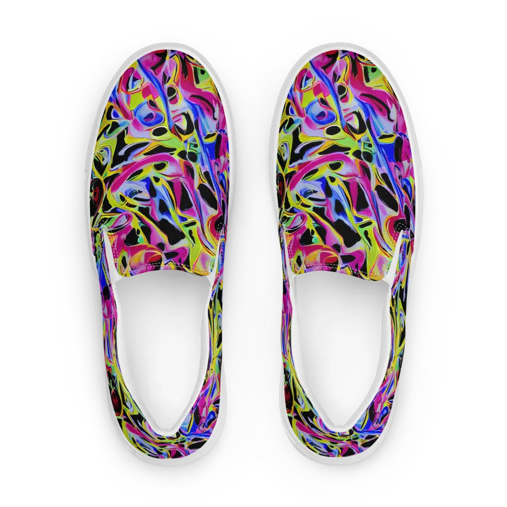 Pulse of Color on Women's Slip-On Canvas Shoes — Front