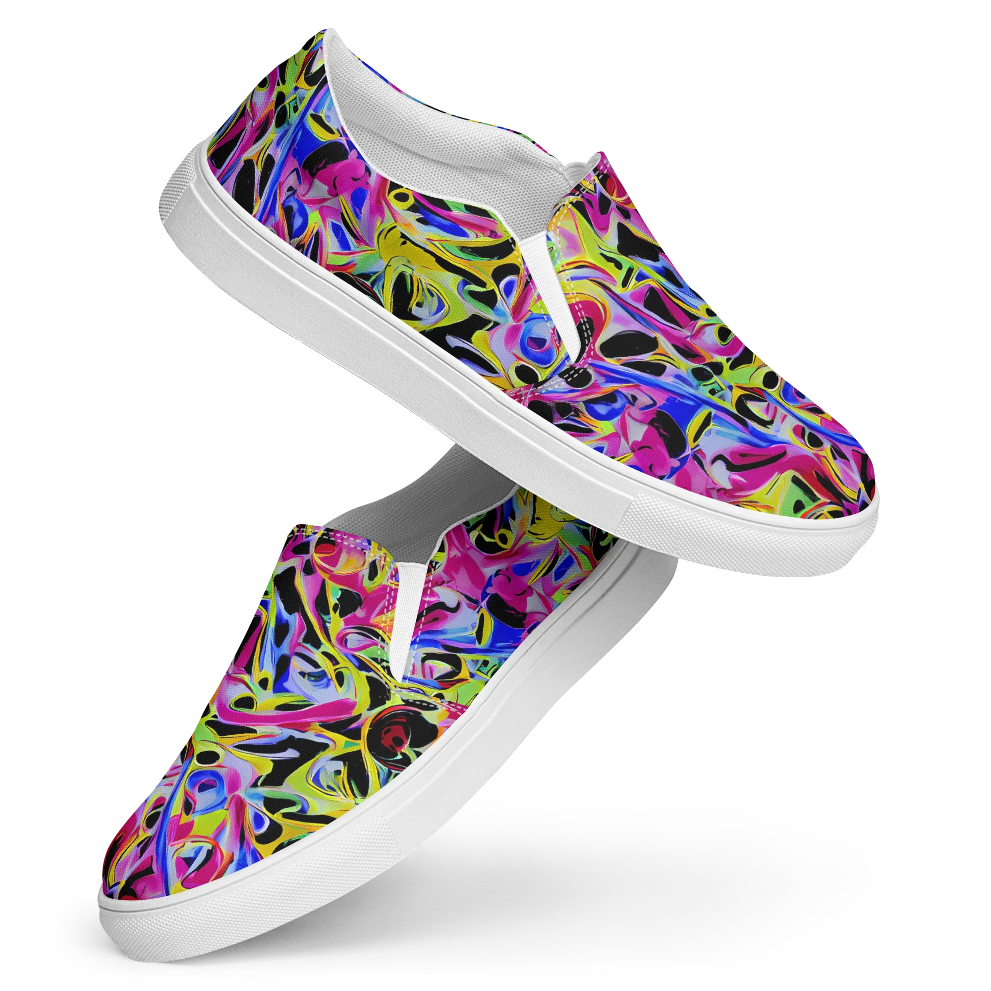 Pulse of Color on Women's Slip-On Canvas Shoes — Front