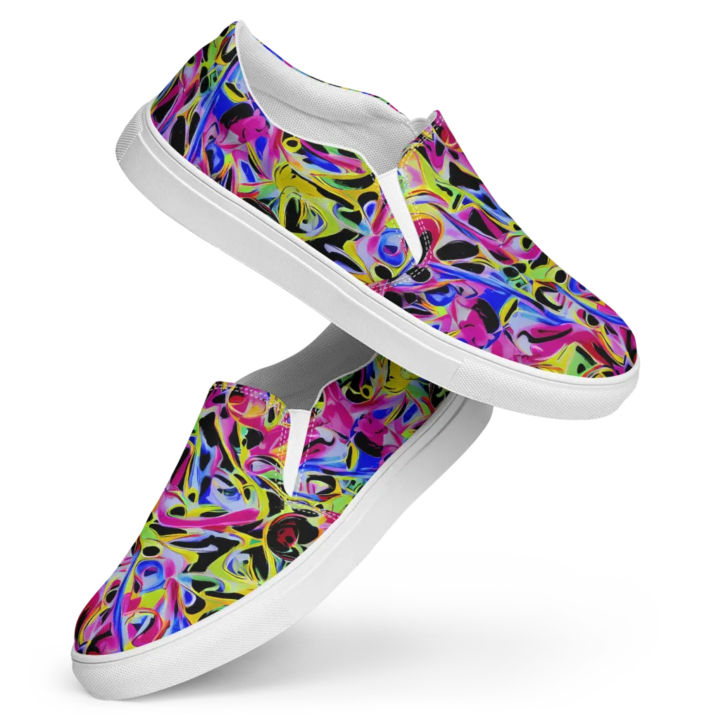 Pulse of Color on Women's Slip-On Canvas Shoes — Front