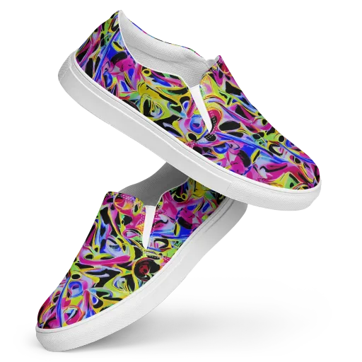 Pulse of Color on a Women's Slip-On Canvas Shoes