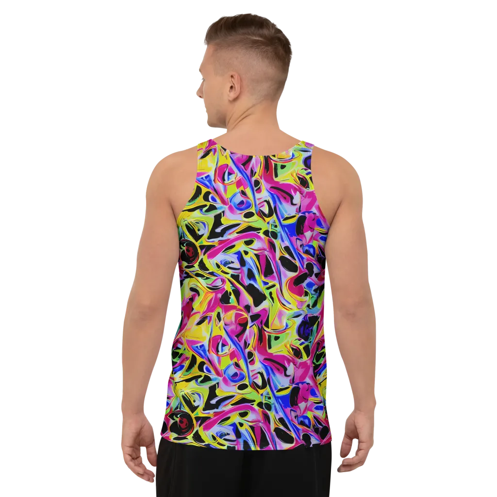 Pulse of Color on Men's Tank Top — Back