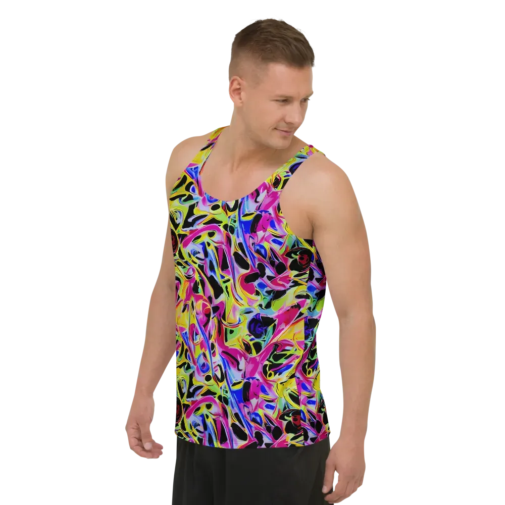 Pulse of Color on Men's Tank Top — Left Front