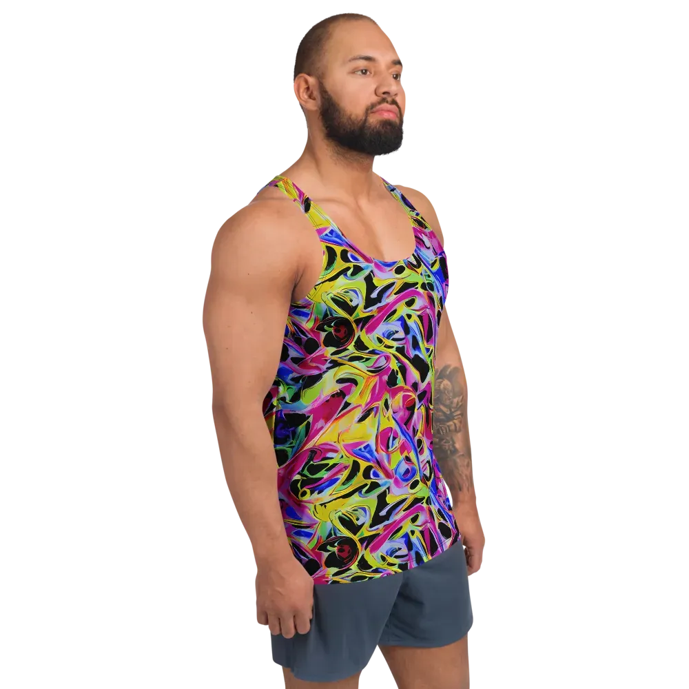 Pulse of Color on Men's Tank Top — Right Front