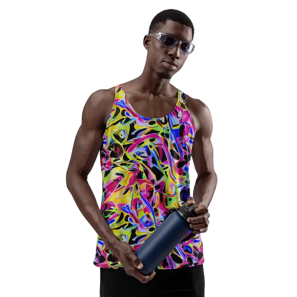Pulse of Color on Men's Tank Top — Front