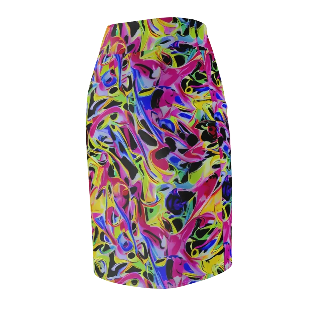 Pulse of Color on Pencil Skirt — Back Side