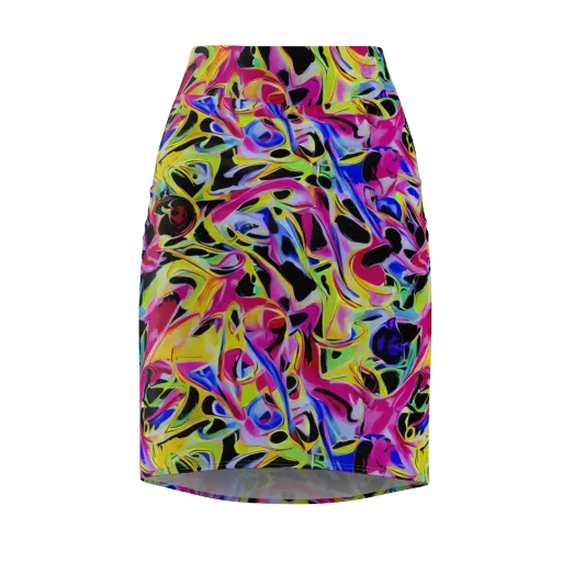 Pulse of Color on a Pencil Skirt