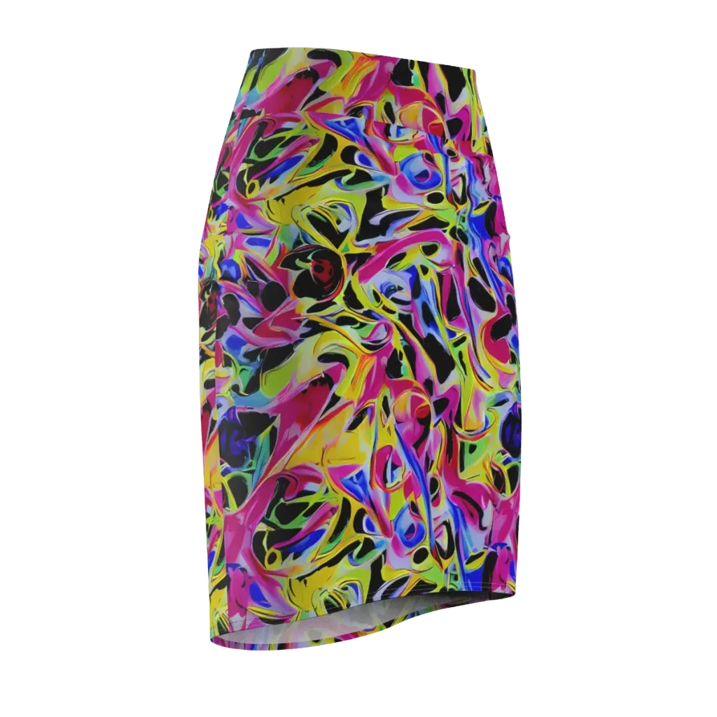 Pulse of Color on Pencil Skirt — Front Side