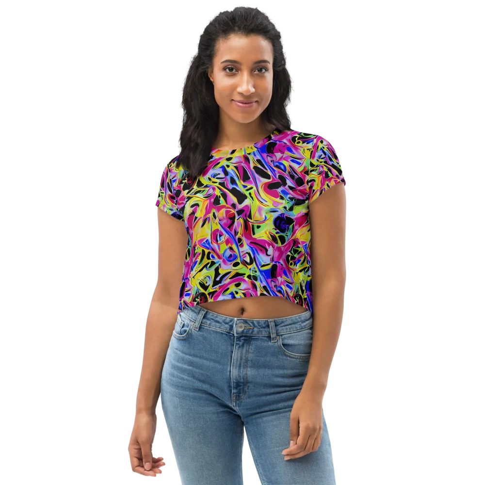 Pulse of Color on Crop Tee — Front
