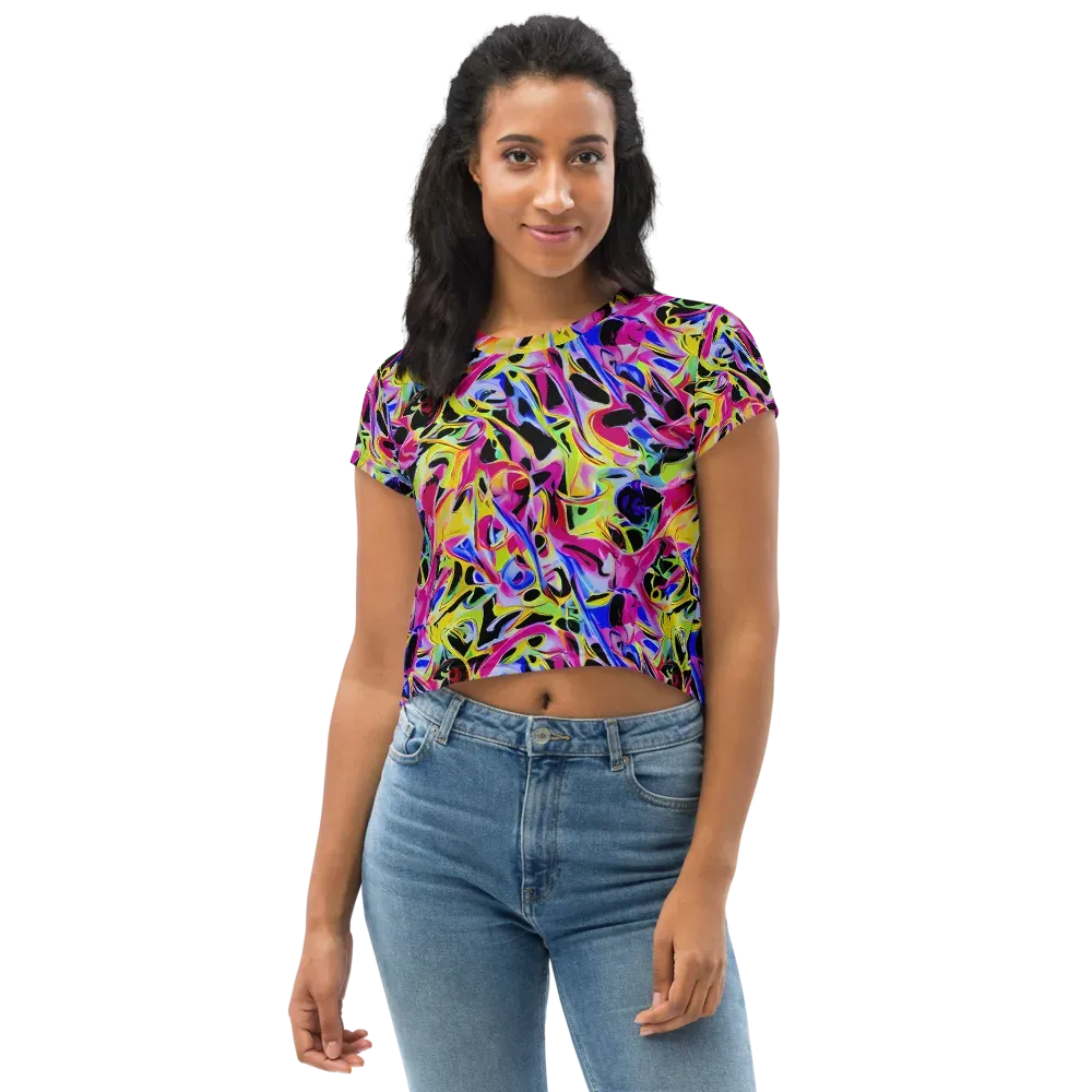 Pulse of Color on Crop Tee — Front
