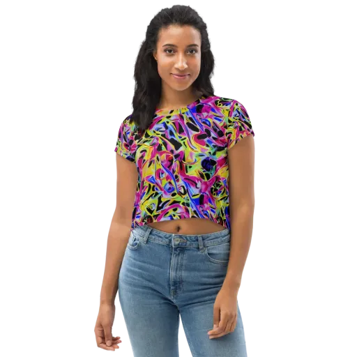 Pulse of Color on a Crop Tee