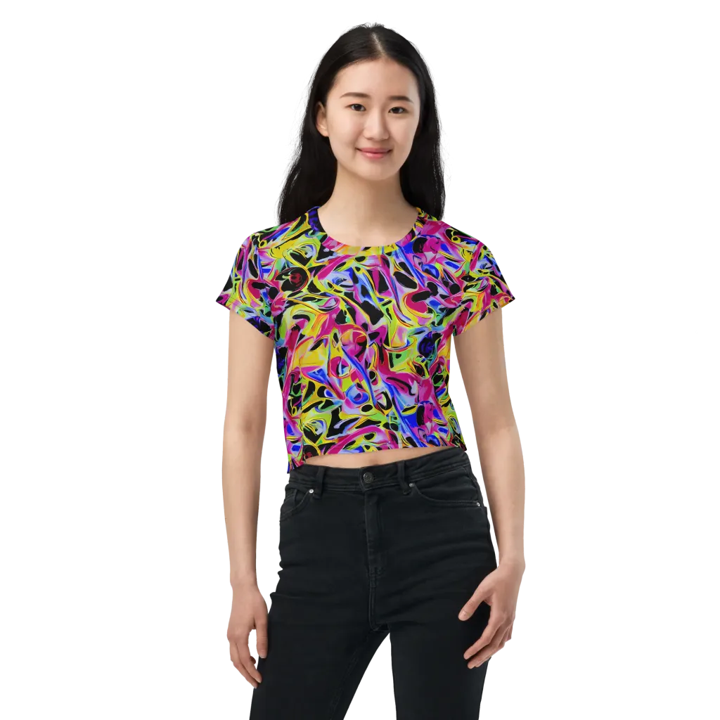 Pulse of Color on Crop Tee — Front