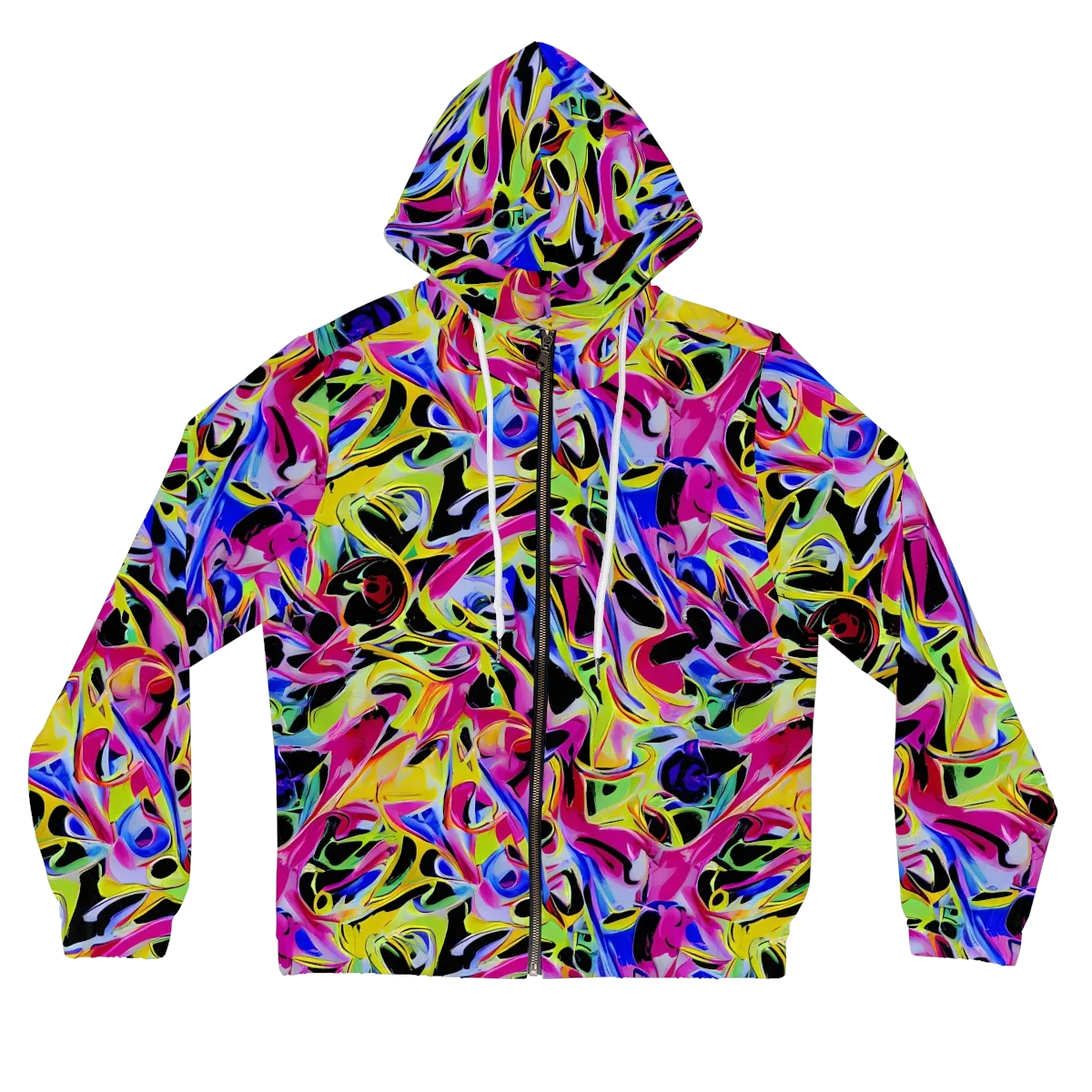 Pulse of Color on Women's Full-Zip Hoodie — Front