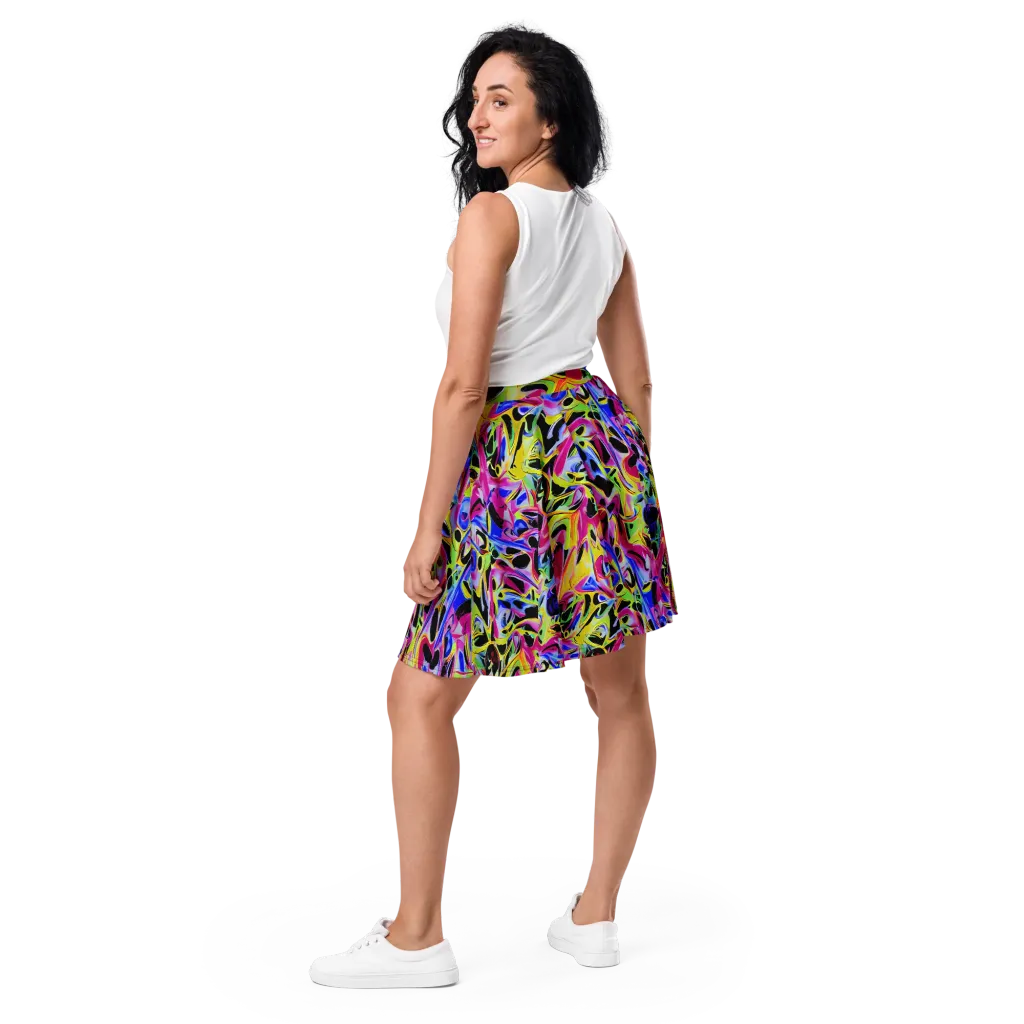 Pulse of Color on Skater Skirt — Back