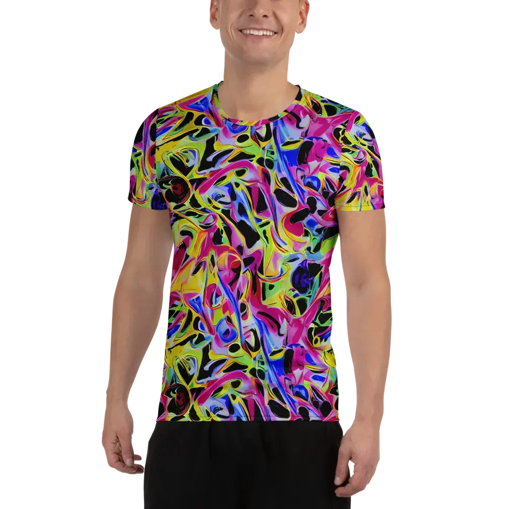 Pulse of Color on Men's Athletic T-Shirt — Front
