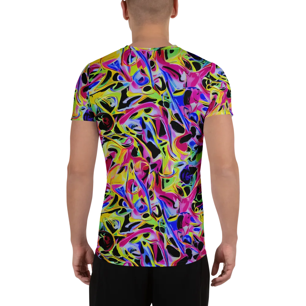 Pulse of Color on Men's Athletic T-Shirt — Back