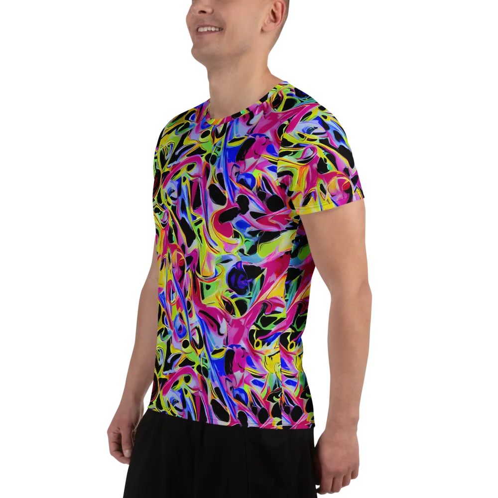 Pulse of Color on Men's Athletic T-Shirt — Left