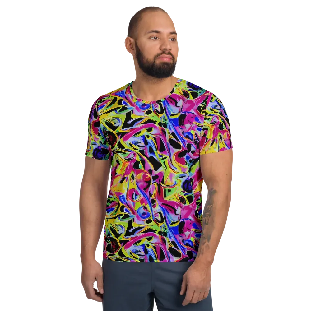 Pulse of Color on Men's Athletic T-Shirt — Front