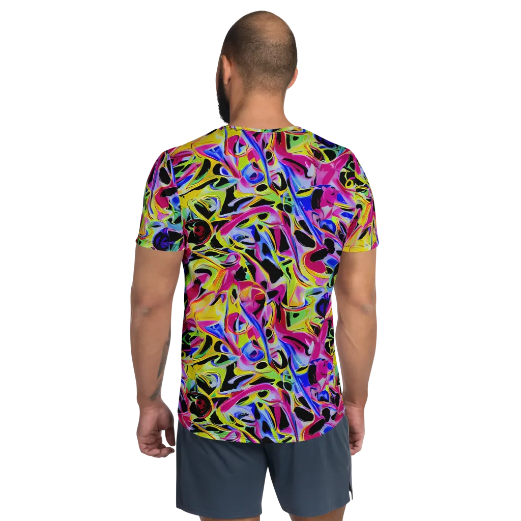 Pulse of Color on Men's Athletic T-Shirt — Back
