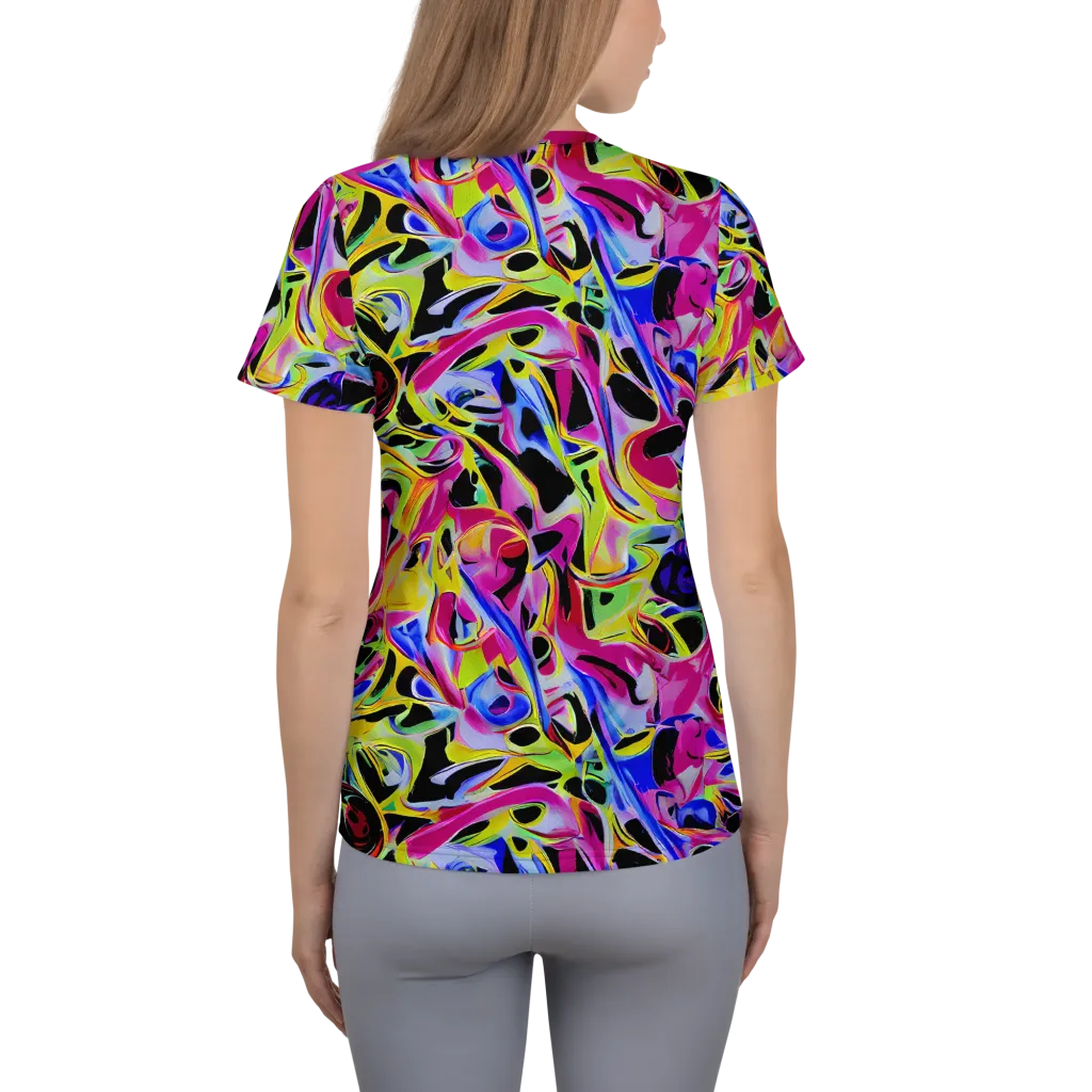 Pulse of Color on Women's Athletic T-Shirt — Back