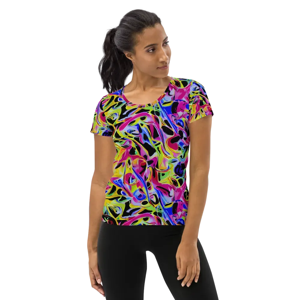Pulse of Color on Women's Athletic T-Shirt — Front