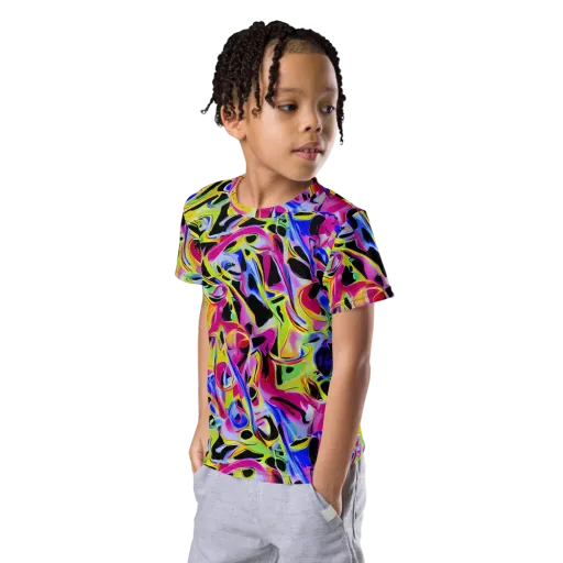 Pulse of Color on a Kids Crew Neck T-Shirt