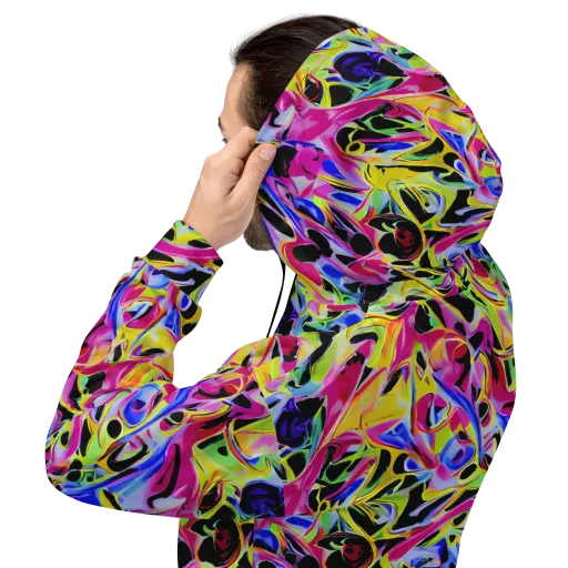 Pulse of Color on a Hoodie
