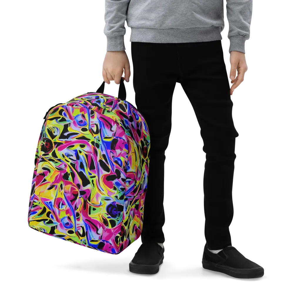 Pulse of Color on Minimalist Backpack — Zoomed-in