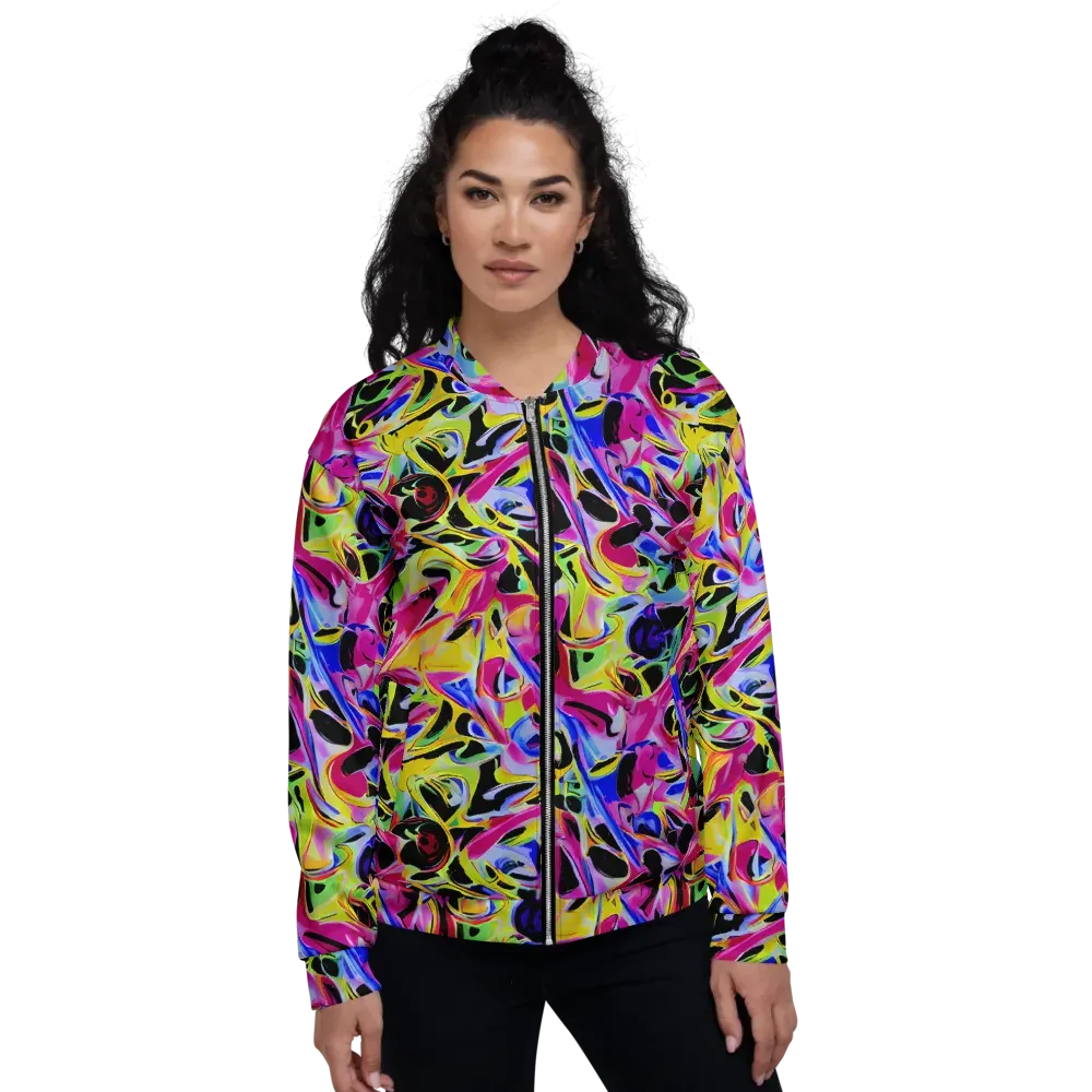 Pulse of Color on Bomber Jacket — Front
