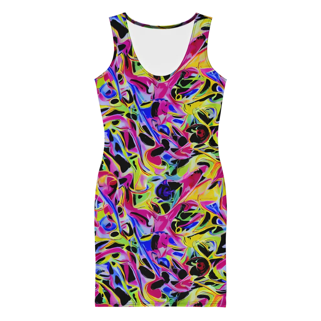 Pulse of Color on Bodycon Dress — Front