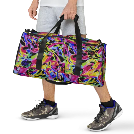 Pulse of Color on a Duffle Bag