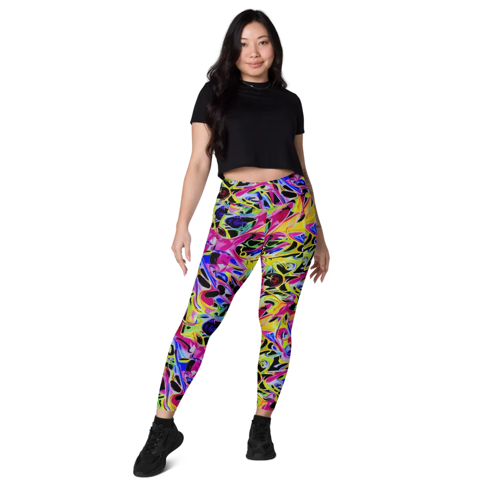 Pulse of Color on Leggings with Pockets — Front