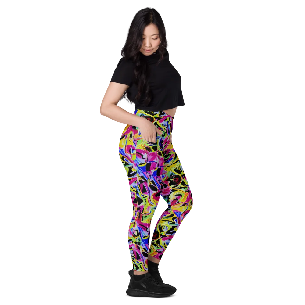 Pulse of Color on Leggings with Pockets — Right