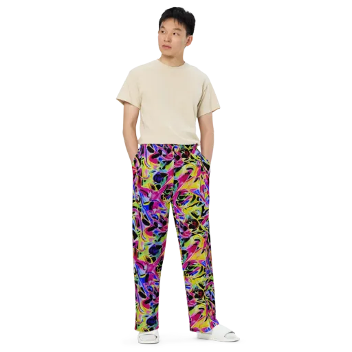 Pulse of Color on a Wide-Leg Pants