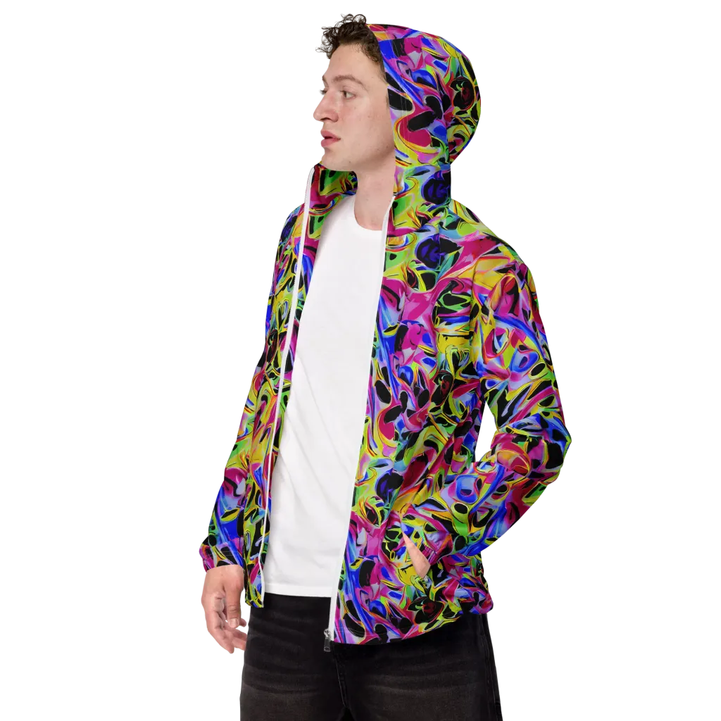 Pulse of Color on Men's Windbreaker — Left Front
