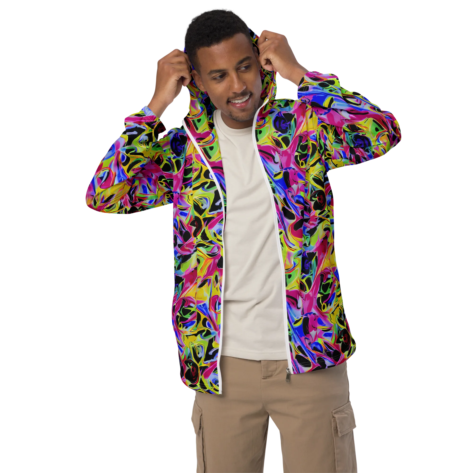 Pulse of Color on Men's Windbreaker — Front