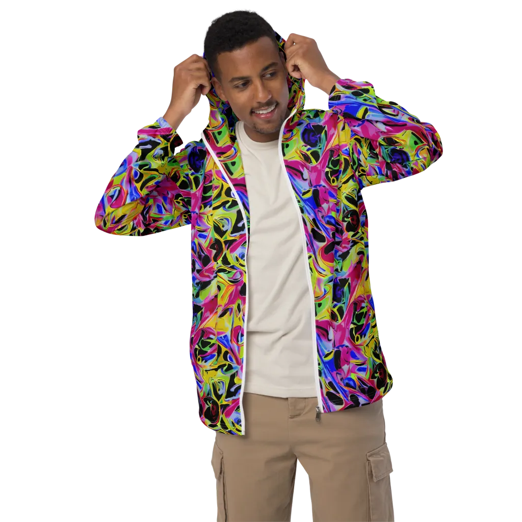 Pulse of Color on Men's Windbreaker — Front